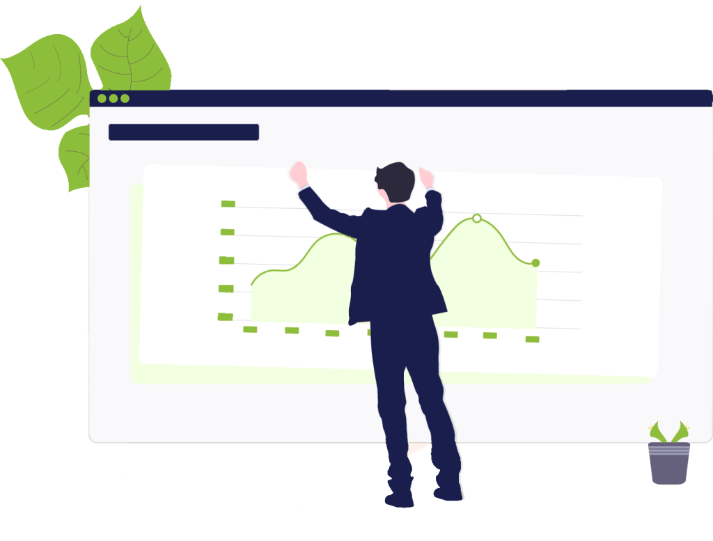 Indiana Organizational Change Management Services help businesses sustain success image shows man reviewing chart